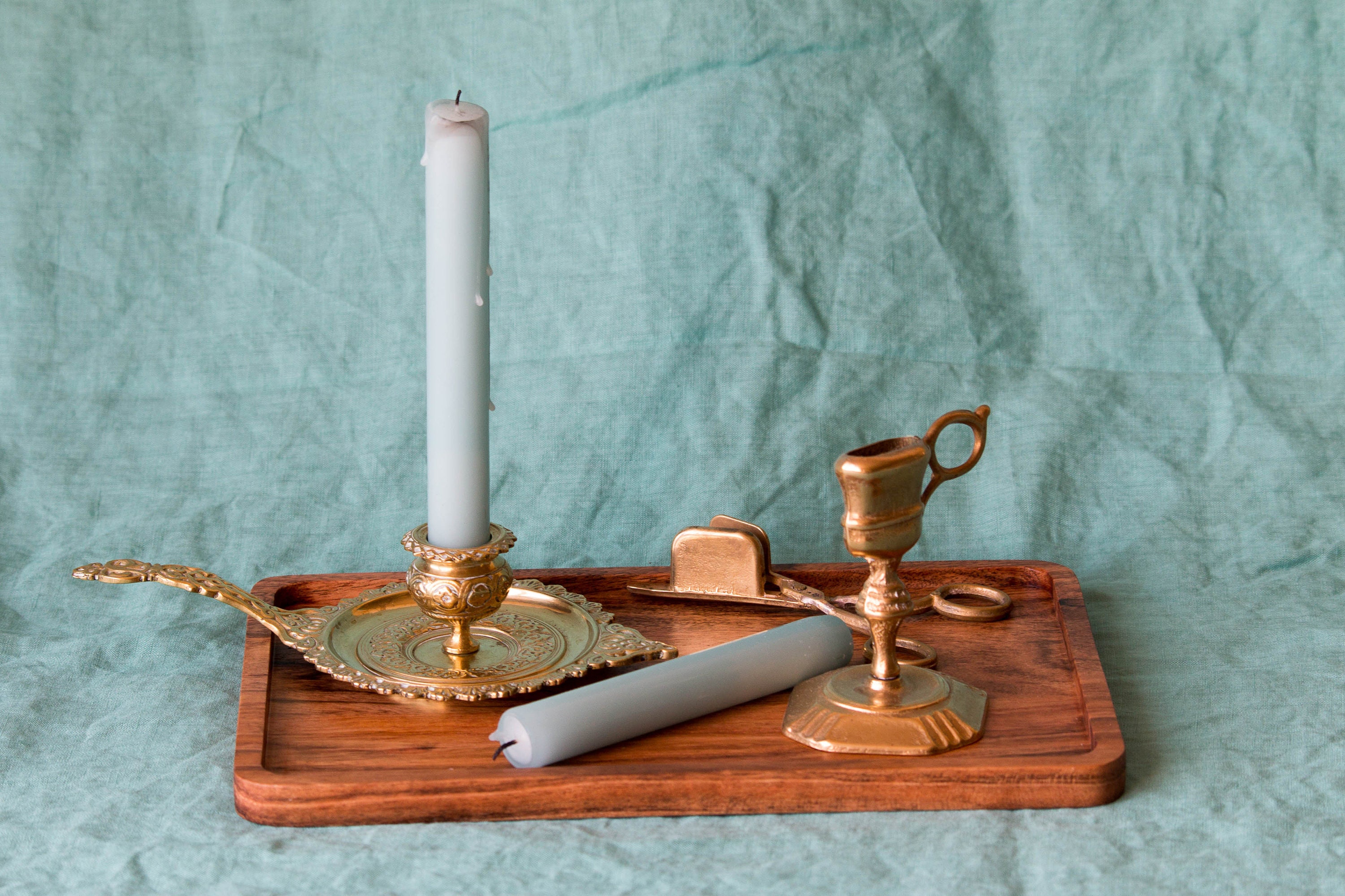 Candle Wick Trimmer Brass With Holder Vintage Décor Victorian Etsy