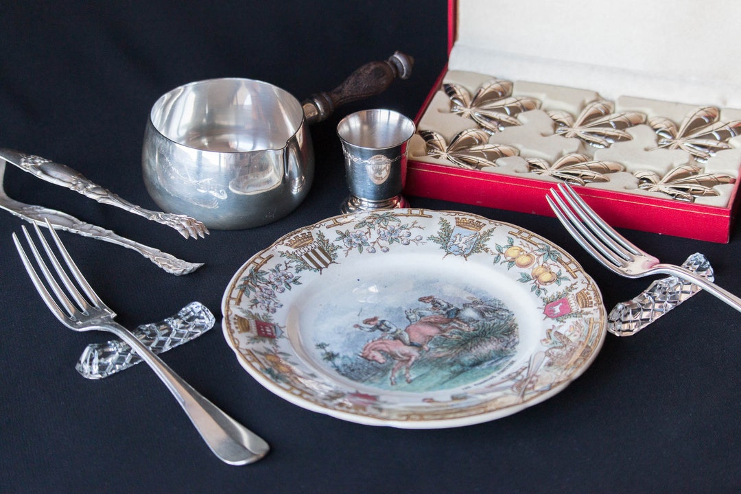 6 Mark Seat Place Card Table Knife Rests Holder French Vintage Etsy