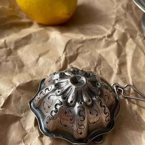 Christofle antique French silver plated tea strainer