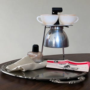 Percomoka fransk fristående espressomaskin + Arcopal-koppar
