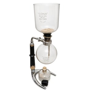 CONA Kaffebryggare Siphon Reg N 35096 Storlek Nummer 2 Verre Glas Pyrex Vintage Anordna en kaffebjudning eller show för dina vänner