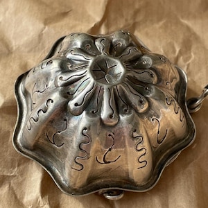 Christofle antique French silver plated tea strainer