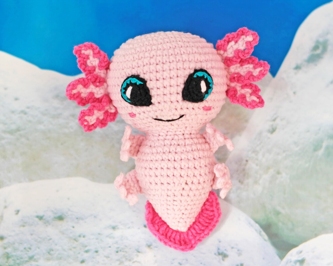 Cute Axolotl Crochet Pattern Crochet Dragon Easy Crochet | Etsy