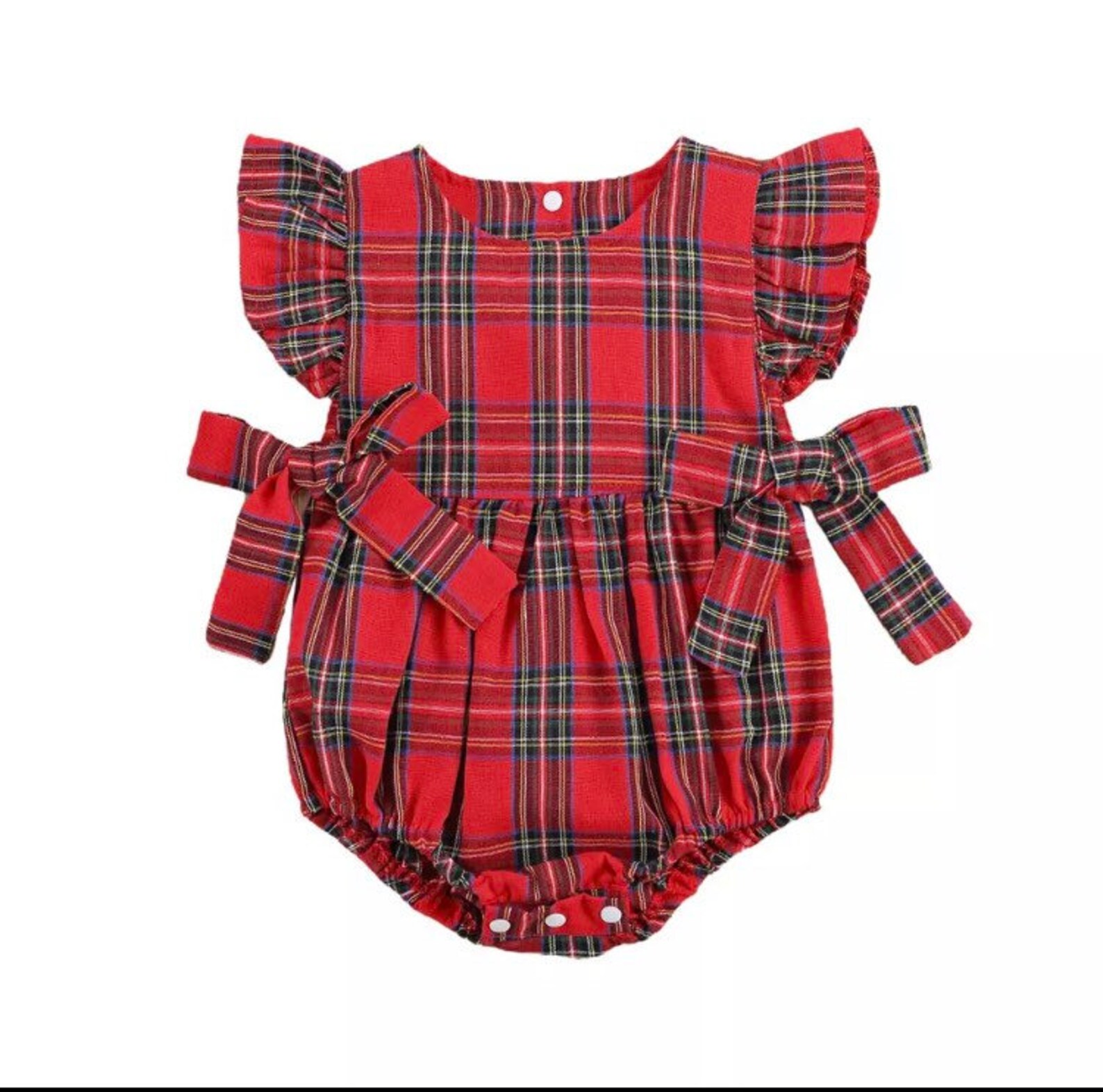 Baby Girls Christmas tartan outfit Etsy