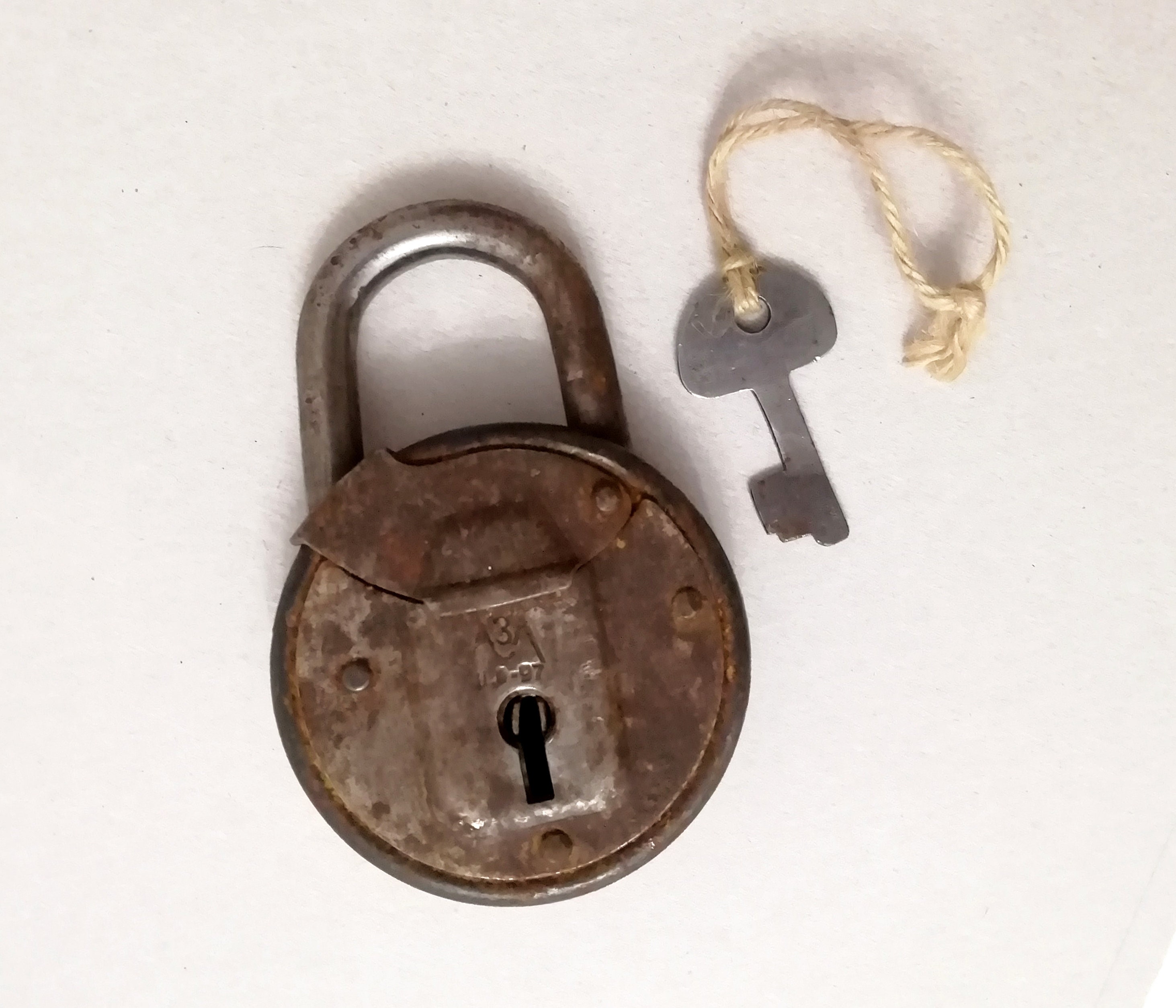 Padlock vintage Padlock with key Old lock Rusty lock Padlock Etsy