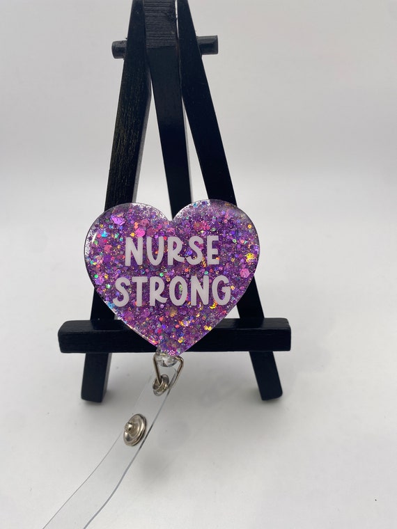 Buy Nurse Strong Nurse Badge Reel Badge Reel Health Care Badge Reel Medical  Professional Badge Reel Funny Lavender Online in India 