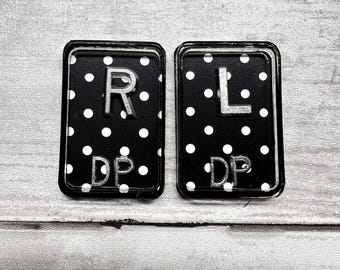Black Polkadot  Xray Markers Lead Initial Radiology Tech Gift Set