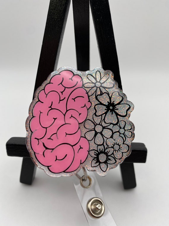 Brain and Flowers Badge Reel Nurse Badge Reel Health Care Badge Reel  Medical Professional Badge Reel Funny Pink -  Canada