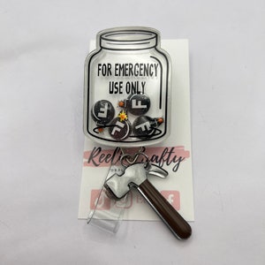 Badge Reel For Emergency use one F-bombs Shaker  ID Holder Retractable Nurse Healthcare Reel Clip Medical worker Funny  Dark Humor Cute