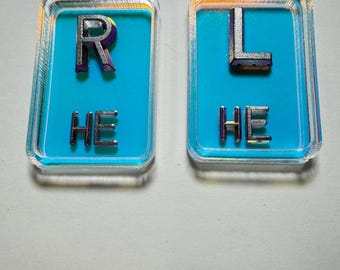 Iridescent translucent Xray Markers Lead Initial Radiology Tech Gift Set