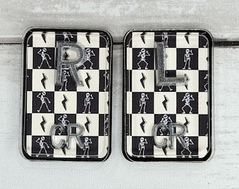 Skeleton Checkered Board Xray Markers Lead Initial Radiology Tech Gift Set X-Ray