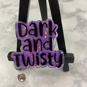 Dark and Twisty Badge Reel • Nurse Badge Reel• Health Care Badge Reel • Medical Professional Badge Reel• Funny•