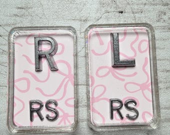 Pink Or Blue Bow Xray Markers Lead Initial Radiology Tech Gift Set