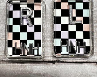 Multi Colored Checkered Board Xray Markers Lead Initial Radiology Tech Gift Set