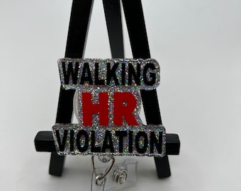 Badge Reel Walking HR Violation ID Holder Retractable Nurse Healthcare Reel  Clip Medical Worker Funny Personalized Cute Custom Dark Humor -  Italia