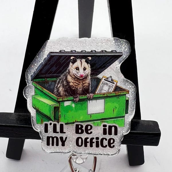 Badge Reel I’ll be in my office ID Holder Retractable Nurse Healthcare Reel Clip Medical worker Funny Personalized Dark Humor Cute