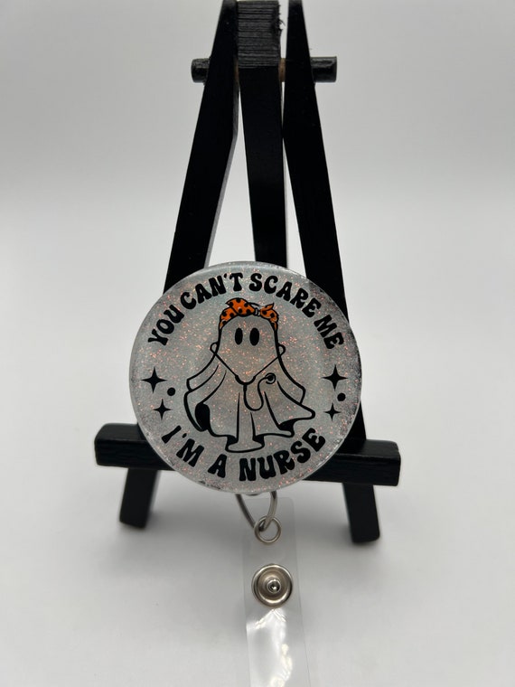 You Cant Scare Me Nurse Badge Reel Health Care Badge Reel Medical  Professional Badge Reel Funny -  Italia