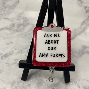 Ask Me About Our AMA Forms• Nurse Badge Reel• Health Care Badge Reel • Medical Professional Badge Reel• Funny• Red