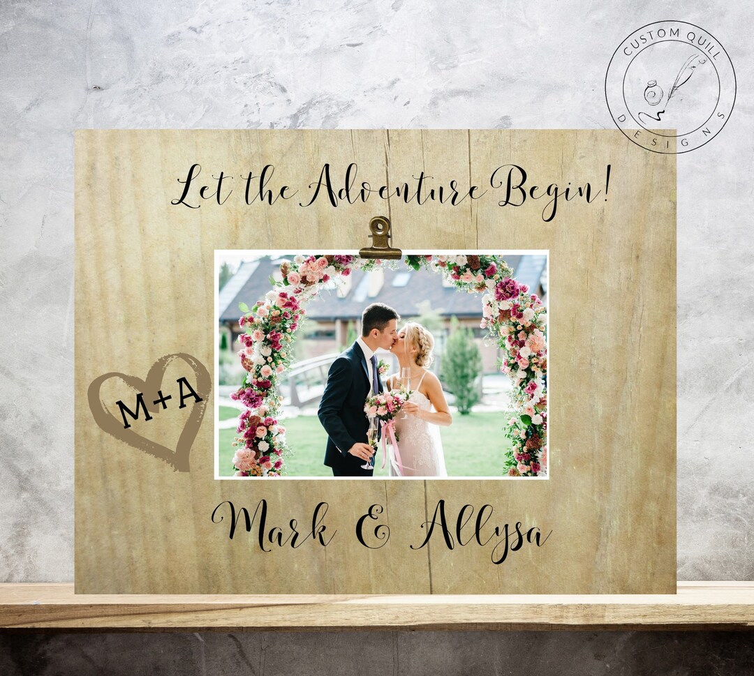 Personalized Engagement Picture Frame Bridal Shower Gift Etsy