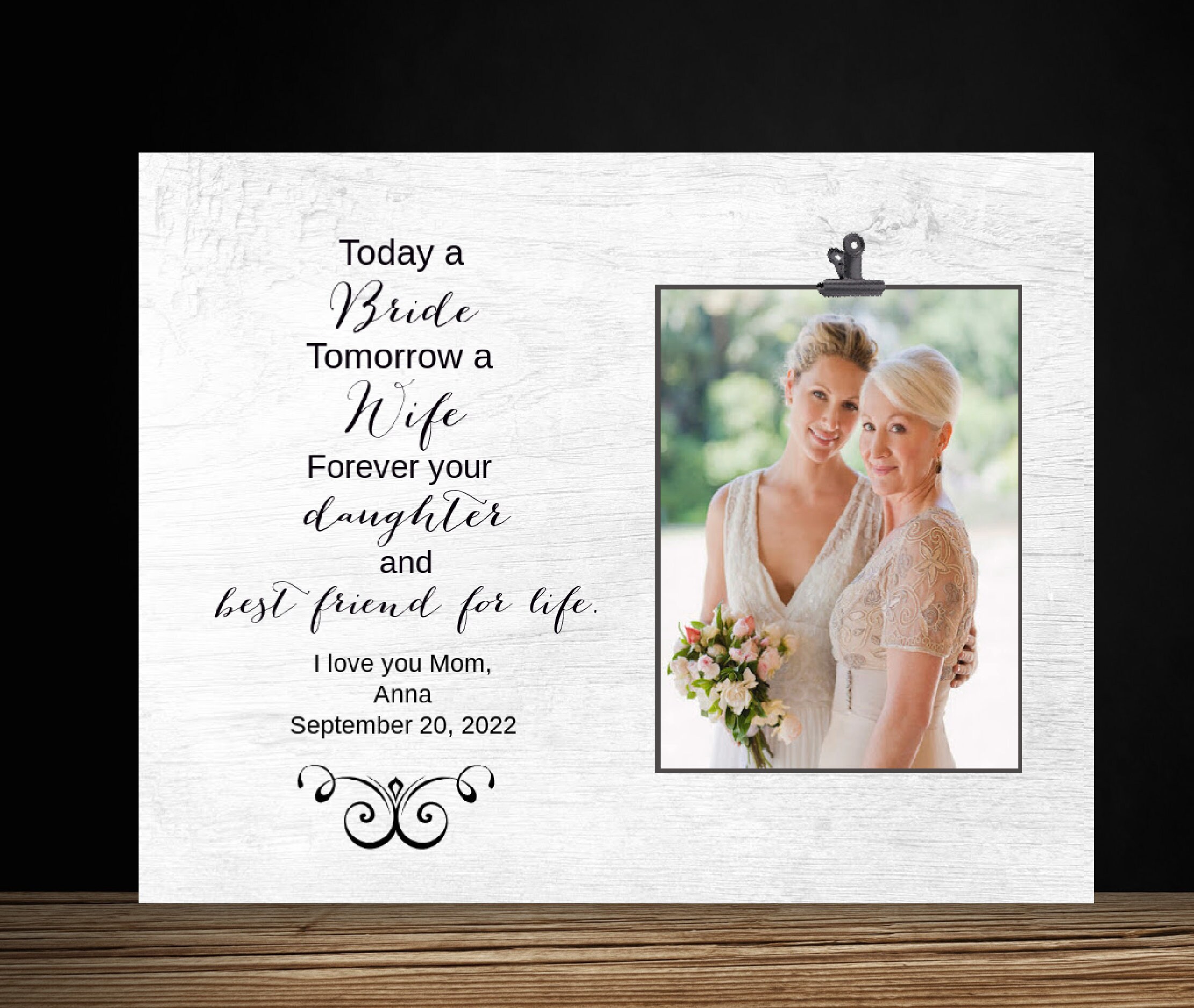 Mother of the Bride Gift Frame Wedding Gift for Mom Gift Etsy