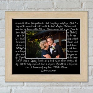 Personalized First Dance Lyrics Frame Mother Son Dance Lyric Picture Frame Mother&#39;s Day Gift Idea