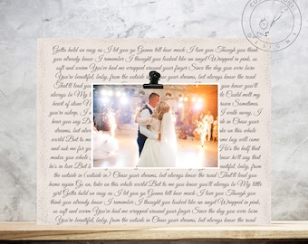 Custom Song Lyrics  Wall Art, His and Hers Wedding Anniversary Gift Personalized, Music First Dance Song, father daughter dance