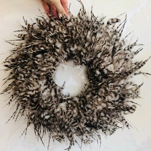 Nature Feather Wreath for Home Decor on Door