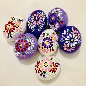 Set 7 White and Purple Easter Eggs
