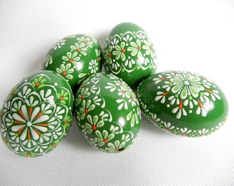 Set di 5 uova di Pasqua verdi