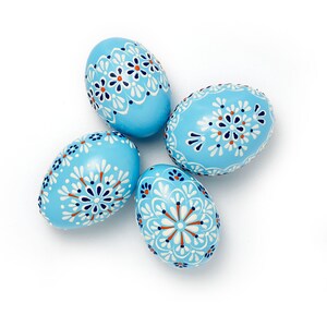 Set 4 Blue Easter Eggs