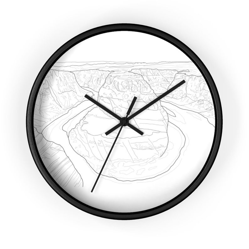 Horseshoe Bend Wall Clock Arizona Wall Clock Horseshoe Bend Etsy