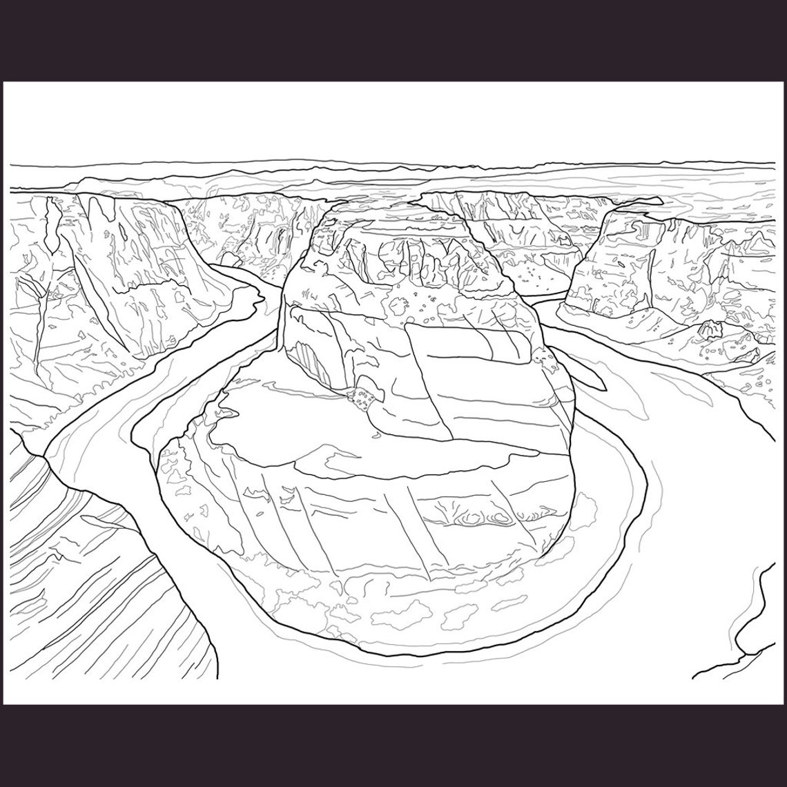 Horseshoe Bend Print Arizona Art Print Colorado River Etsy