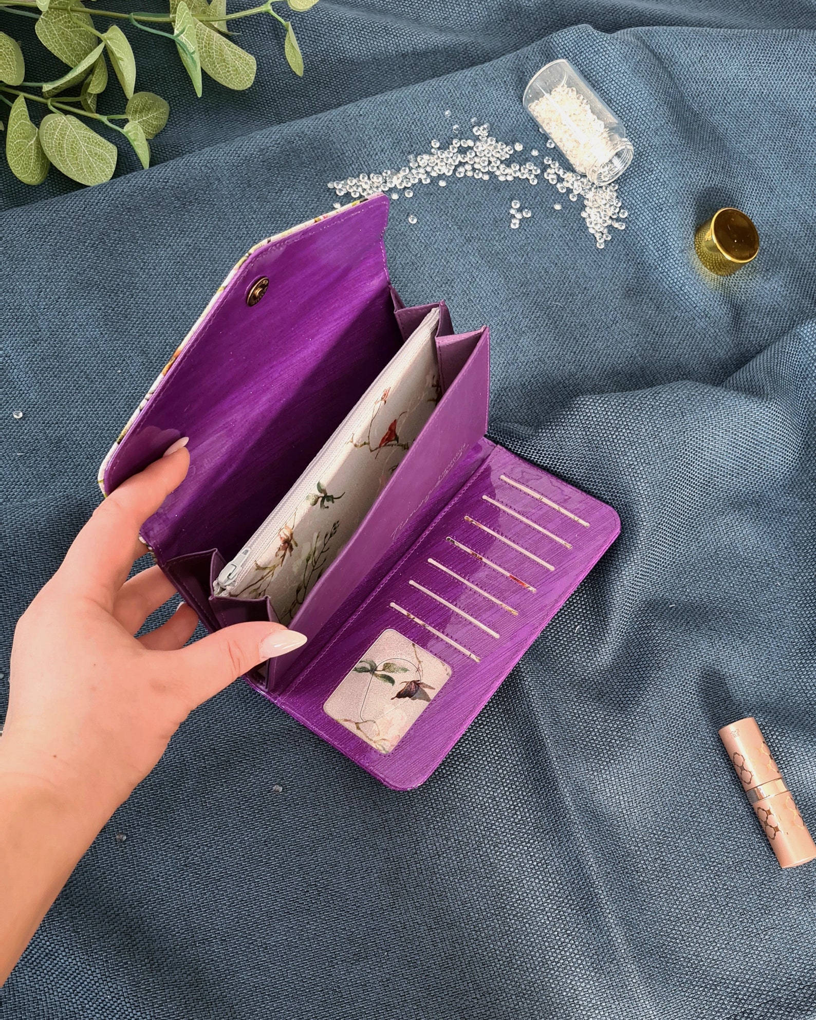 Wallet trifold for women pu leather lacquered women wallet Etsy