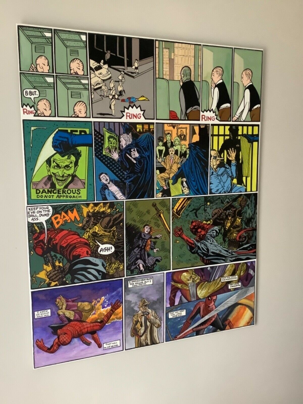 Large Comic Book Painting on Canvas Original Artwork 40”x 50