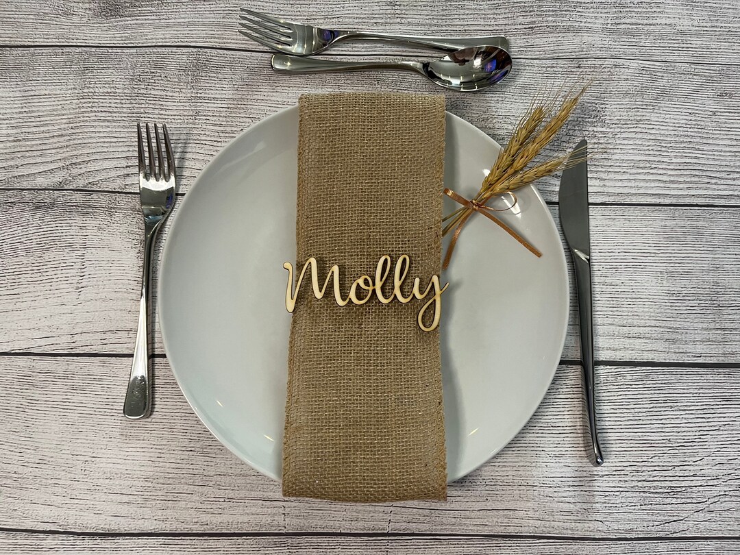 Large Rustic Wooden Name Place Settings Guest Seating Wedding/event