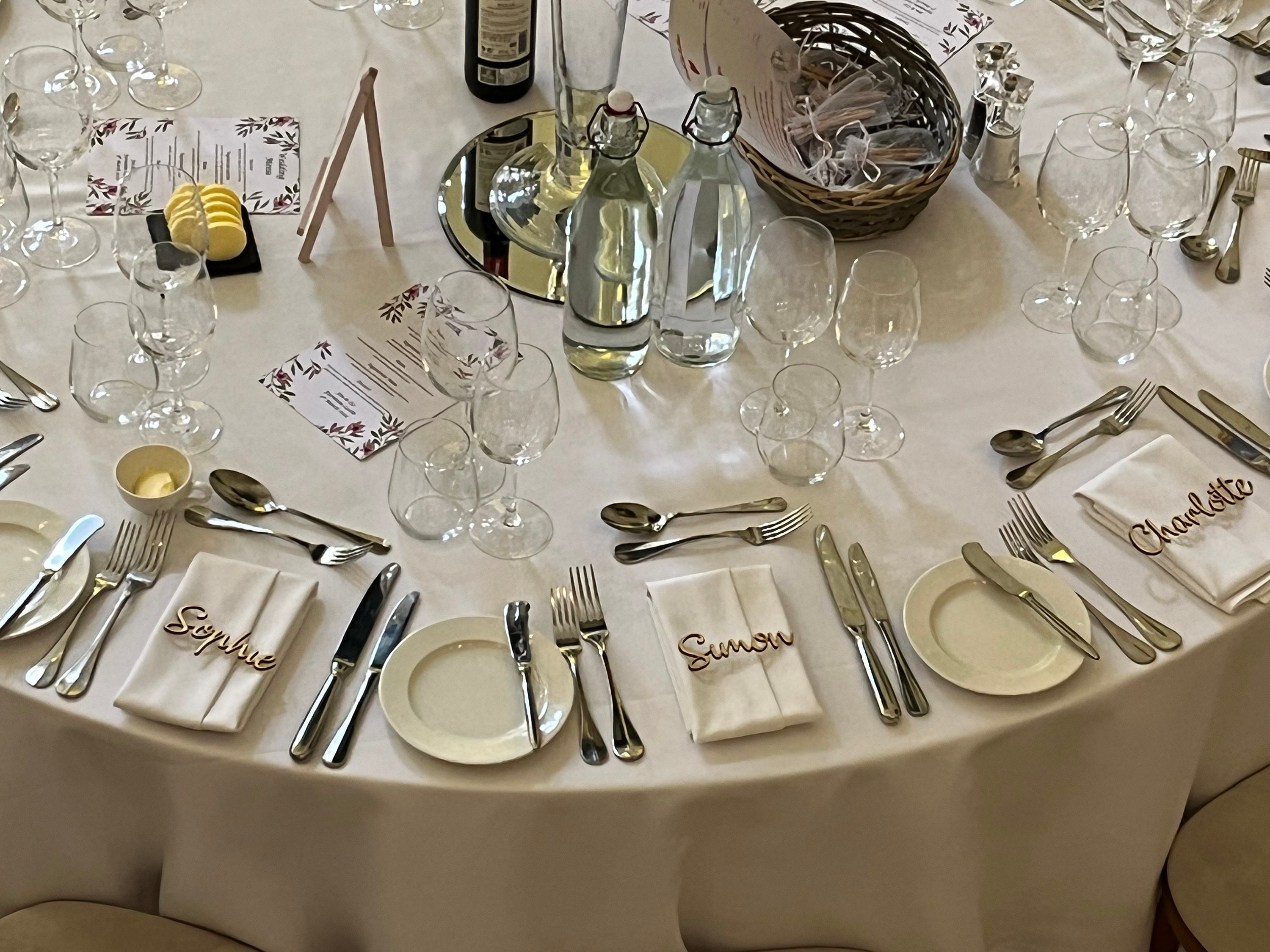 Large Rustic Wooden Name Place Settings Guest Seating Etsy UK