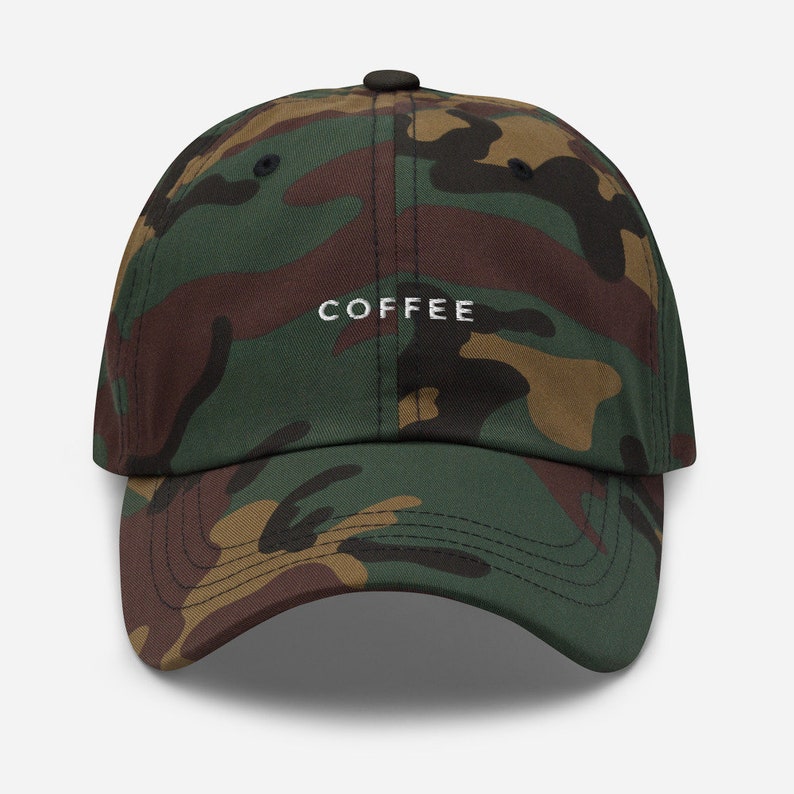 COFFEE Hat, embroidered, gender neutral, simple, minimal, plain, nuancelabel cute, fun, summer, drinks, new, popular, morning, caffeine. image 2