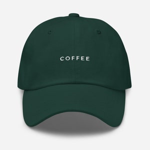 COFFEE Hat, embroidered, gender neutral, simple, minimal, plain, nuancelabel cute, fun, summer, drinks, new, popular, morning, caffeine. image 3