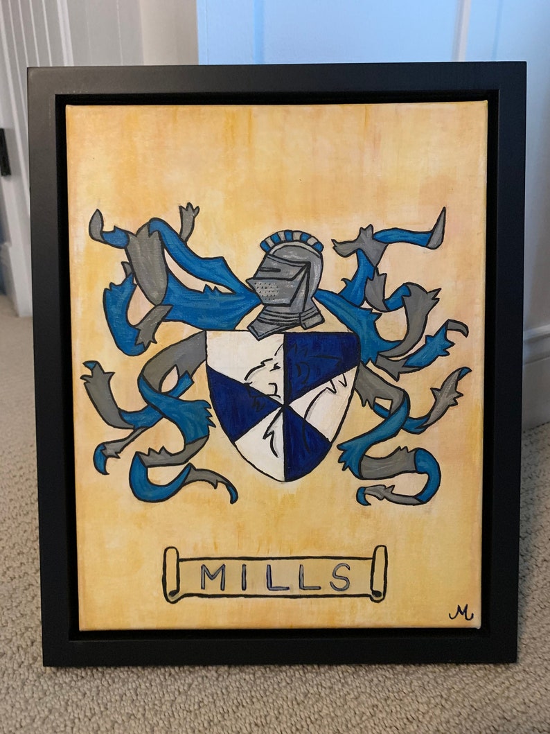 Hand Painted and Personalized Family Crests