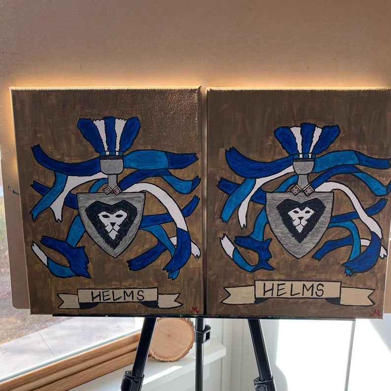Hand Painted and Personalized Family Crests