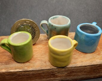 Handmade Ceramic Tiny Mug on a Silver Chain. Unique!