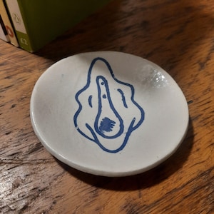 Ceramic Mishima Inlay 'Fanny' Trinket Dishes HANDMADE!