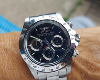 Invicta Speedway Chrono-Master Proffesional 200M Men's Wristwatch .