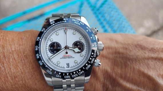 Men's 40mm Twin Register Panda Chronograph