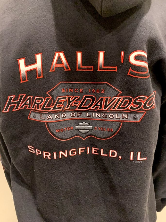 Harley Davidson Full Zip Hooded Sweatshirt | Etsy