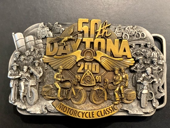 Vintage Men's Daytona 200 Motorcycle Race Belt Buckle 50th | Etsy