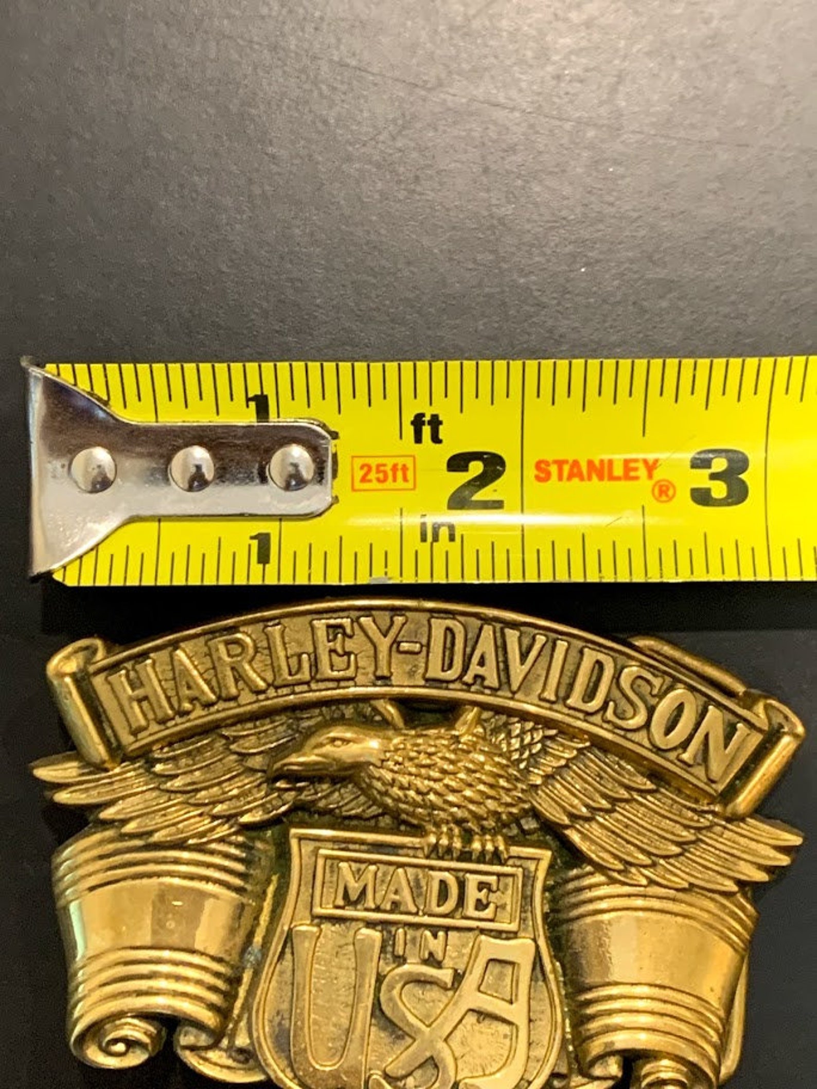 Vintage Men's Harley Davidson Motorcycle Belt Buckle 1980 Etsy