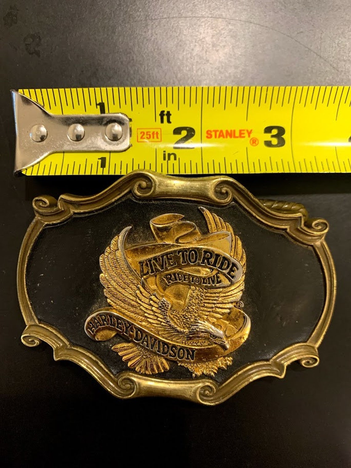 Vintage Harley Davidson Mens Belt Buckle 1978 Etsy