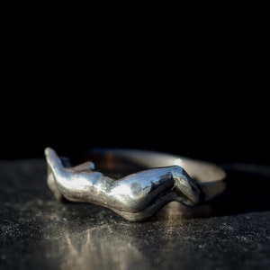 Handmade Sterling Silver Ring 'Sleep' The Anatomical Man