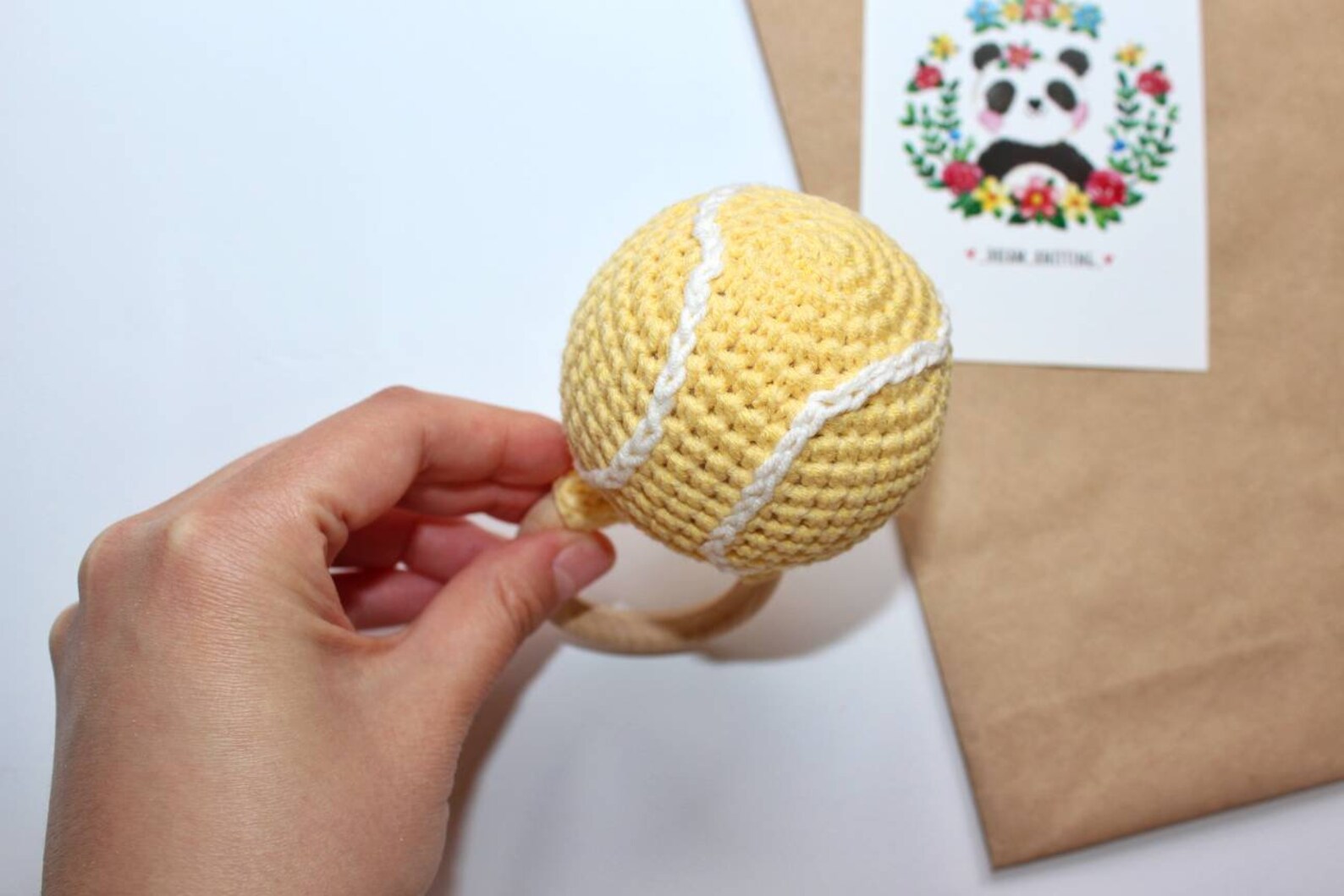Baby Rattle Tennis Baby Rattle Ball Tennis Baby Toy Crochet Etsy